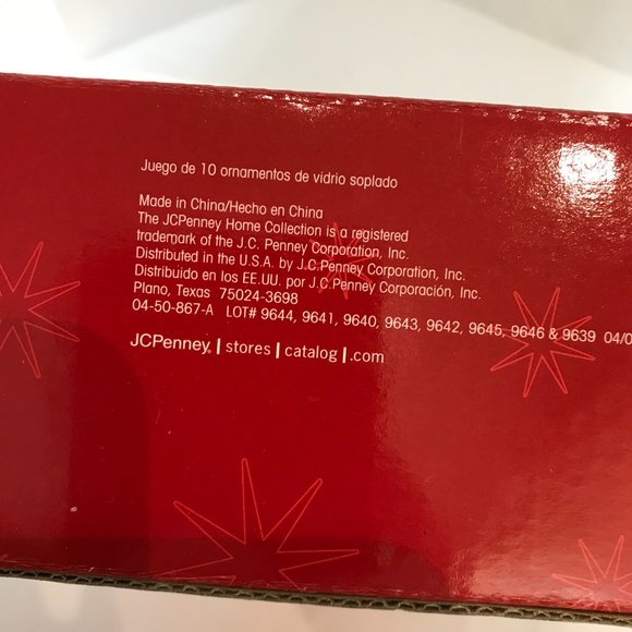 j c penny Accents Piece Blown Glass Ornament Set Jc Penney Home